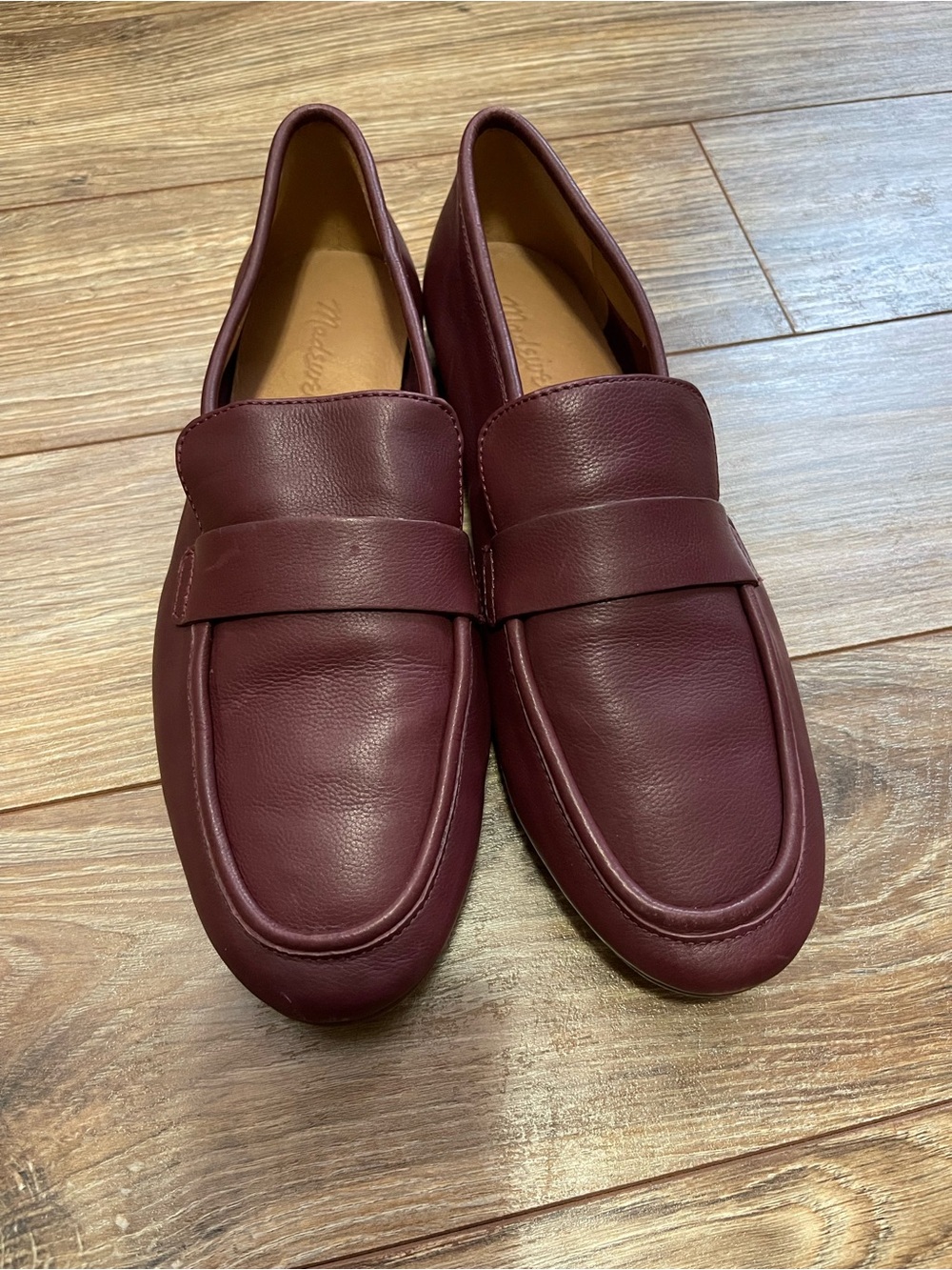 Madewell Burgundy Leather Penny Loafers